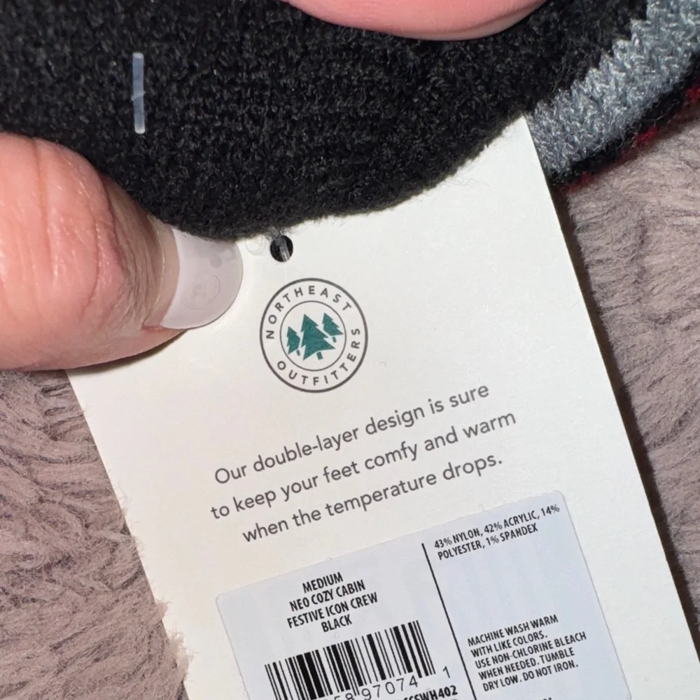 Northeast Women's Penguin Holiday Socks - Black and Red